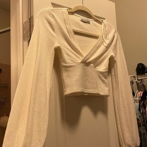 Urban Outfitters Bell Sleeve Wrap Top